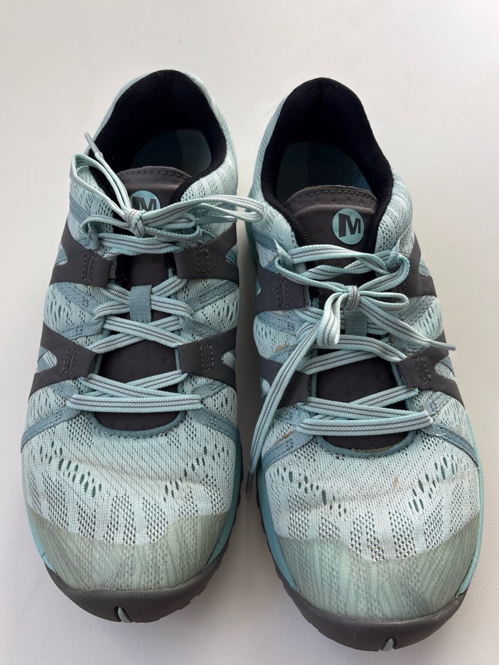 Merrell Women's Light Blue and Gray Athletic Lace-Up Sneakers